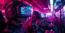 Futuristic multiplayer game with virtual currency rewards