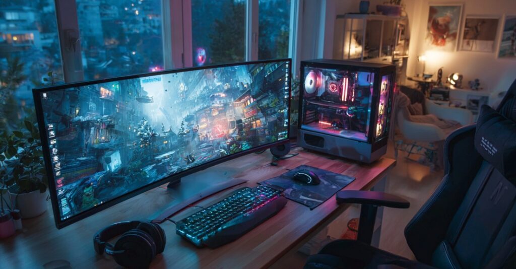 PC gamer playing top free-to-play games in 2026